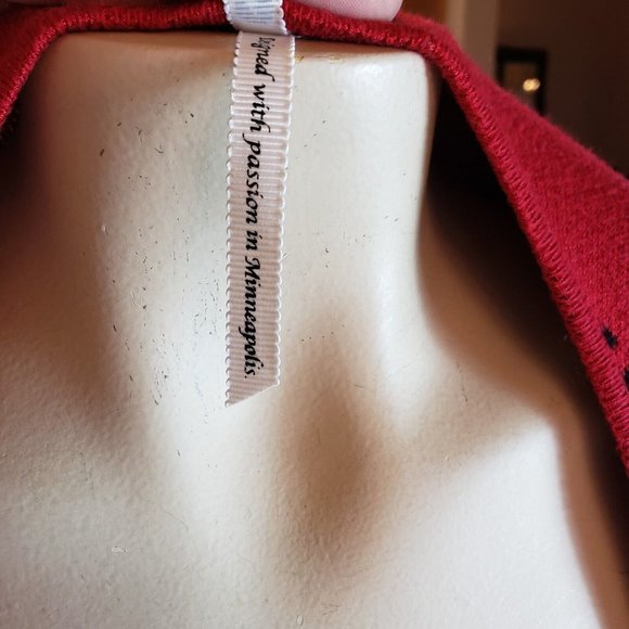 Plaid Cardigan Sweater Size L Black Red Long W No Buttons - Picture 5 of 8